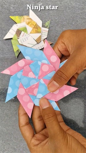 how to make a paper ninja star ⭐⭐ #viralvideo #ytshorts #origami #papercraft #trending #craft #short