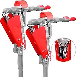 Automatic Spring Fishing Rod Holder 2 Pack - Stainless Steel for Ground Support Brackets, Adjustable Sensitivity & Folding Fish Pole Rack