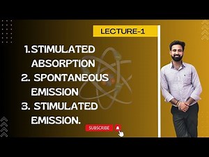 L1: Stimulated Absorption, Spontaneous Emission and Stimulated Emission.