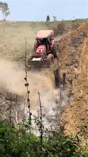 Soil Preparation on a Slope Field Cultivation in a Hilly Area