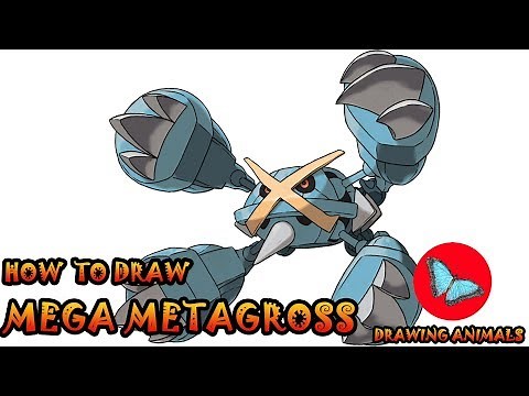 How To Draw Mega Metagross Pokemon | Drawing Animals