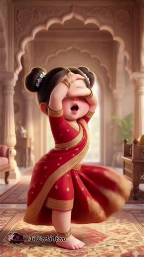 लाल साड़ी में नन्ही परी 🥰 AI Baby Dance Viral #Viral #ViralVideo #Trending #Shorts #YouTubeShorts