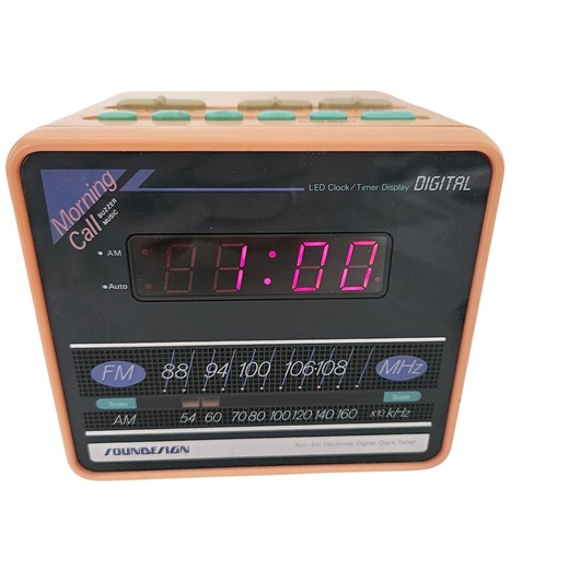 Vintage Soundesign 3634 Peach Morning Call AM FM Digital Clock Radio Square Prop - Etsy