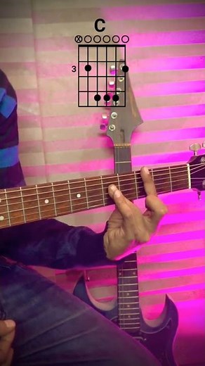 C Major Barre Chord On Guitar || How To Play Cmaj Chord #shorts #guitartutorial #chords #beginners