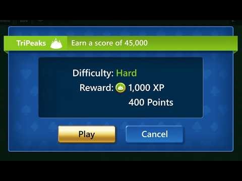 TriPeaks HARD - February 25, 2026 - Microsoft Daily Challenge - Solitaire