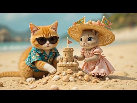 A Cat and Rabbit in Love – Cute Animal Couple in Human Life! 💕