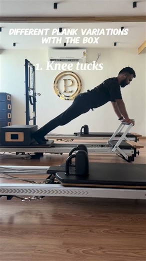 Shashi Kumar | Plank Series on the Box – Pilates Reformer 🔥 Using the box on the reformer challenges your stability, shoulder strength, and deep core... | Instagram
