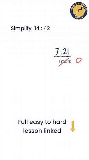 Simplify ratios - don’t score zero marks | GCSE Maths