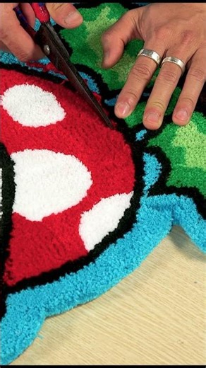 Super mario piranha plant Rug || Clean a Super Mario Rug Tufting