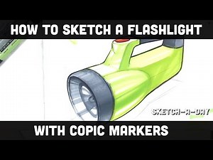 Bonus Video: how to draw a Flashlight with copic markers