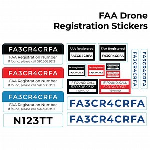 FAA REGISTRATION STICKER BUNDLE