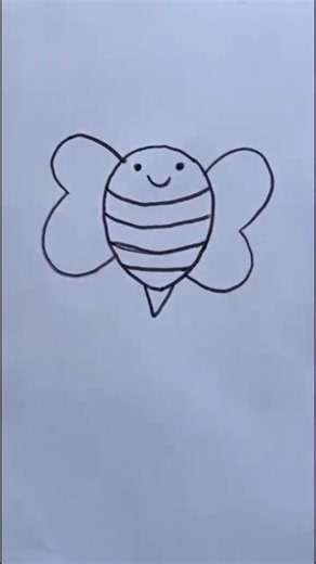رسم نحلة 🐝/كيف ترسم نحلة كيوت خطوة بخطوة