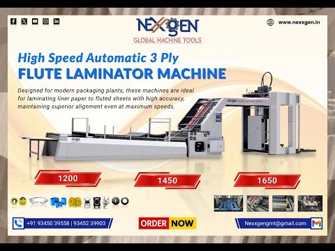 Fully Automatic 3 Ply Flute Lamination Machine | High Speed & Precision