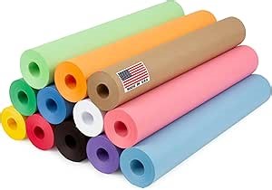 Paclord 18" x 1200" (100 ft) Pack of 12 Rolls USA Made Multi-Color Kraft Paper Rolls Set, 45 lbs – Colored Paper for Arts and Crafts, DIY Projects, Gift Wrapping, Packing
