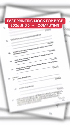 Fast Printing Mock Exam for BECE 2026 JHS 3 Students