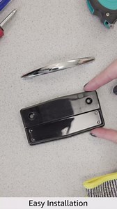 Prime-Line A 112 Sliding Screen Door Black Inside Handle, Chrome Outside Handle (Single Pack)