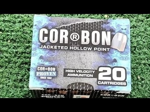 380 Cor-Bon short barrel ammo test: packaged in a refreshingly honest box.