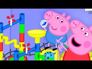 Peppa Pig Makes The Worlds Largest Marble Run Ever! | Kids TV And Stories