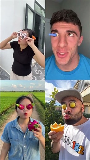 Funny Fruit Eyes Transformation and Birthday Glasses Magic 🐉🍊👓