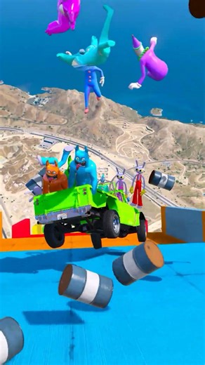 GTA V CRAZY FERAL BANBAN VS EPIC ALIEN RAGDOLL VS SPIDERMAN#shorts