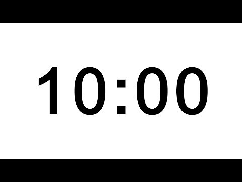 Arial 10 Minute Countdown On White Background - FREE DOWNLOAD