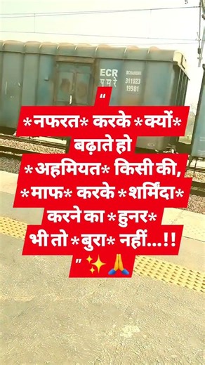 नफरत करके क्यों बढ़ाते हो अहमियत #माफ #शर्मिंदा #हुनर 💯🙏♥️👍