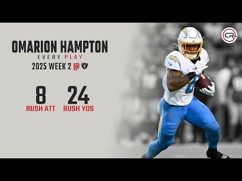 Omarion Hampton Week 2 Highlights | Every Run vs Raiders