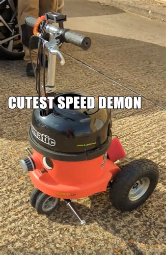 This Henry Hoover Vacuum-Based Motorbike Can Hit 28MPH but Corners Predictably