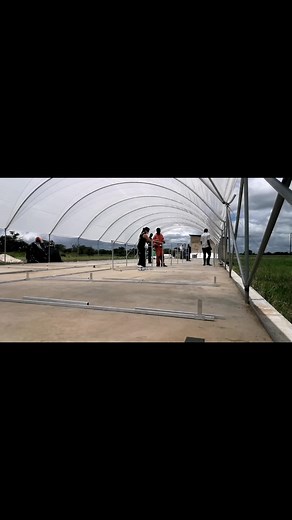 NFT Hydro on-site hydroponic Aluminium frame that will hold the hydroponic equipment that will grow herbs, lettuce and leafy greens.