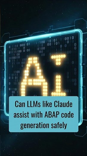 Can LLMs like Claude assist with ABAP code generation safely | ZaranTech #shorts