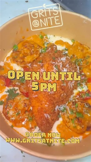 Grits at Nite | Huntsville Food Truck on Instagram: "🌜 We’re staying open a couple more hours! Come grab some warm grits before the temperature drops ❄️🔥 🍸 Blaque is open — enjoy a drink while we prepare your food. You’ll get a text when your order is ready for pickup. 📲 Order online: www.GritsAtNite.com 🚶🏽 Walk-up orders always welcome 🚚 Now offering delivery 📩 Stay in the loop — text GRITS to 407-606-5023 📅 January 25th ⏰ Open until 5PM 📍 Blaque 4206 Oakwood Ave NW"