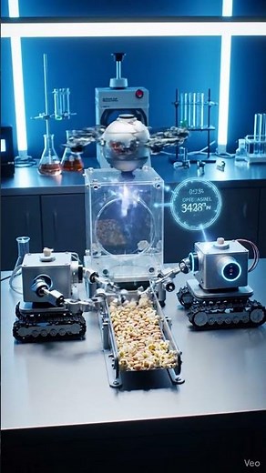Scientific Popcorn Experiment: Tank Robots Transform Kernels with Over-Engineered Lab Precision