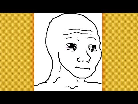 Meme art | How to draw wojak depressed step-by-step | How to draw feels guy depressed