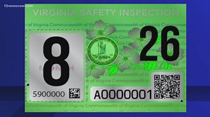 Virginia drivers will get new license plate sticker after passing state inspections