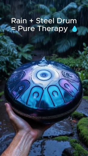 Rain + Steel Drum = Pure Therapy 💧 #relaxing #asmrsound #healingvibes