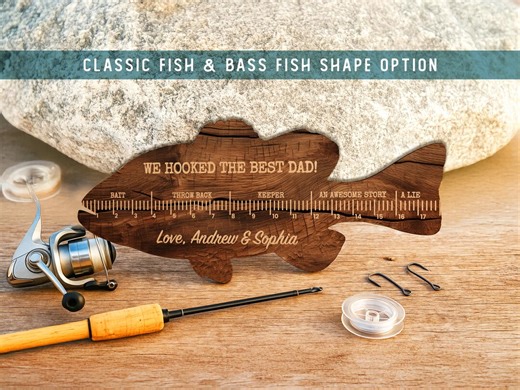 Personalized Fish Ruler for Fathers Day Gift From Kids, Fishing Gift for Dad, Funny Fish Ruler for Dad Gift for Grandpa, Fishing Buddy Gift - Etsy