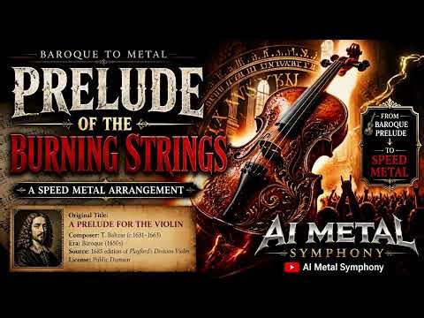 🎻🔥 Prelude of the Burning Strings | Baroque Violin Speed Metal ⚡ AI Metal Symphony
