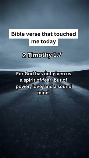 Bible verse that touched me today | 2 Timothy 1:7 #shorts
