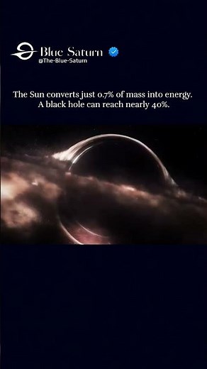 A black hole can extract over 50 times more energy from matter than the Sun.