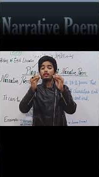 understand Story + Poetry = Narrative Poem in this 3 minute video lecture