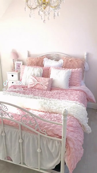 Coquette Bedroom Tour: Pink Bed and Princess Vibes