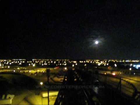 Behemoth at night Front Seat on-ride POV Canada's Wonderland