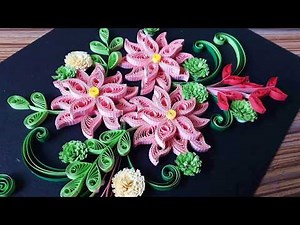 DIY Paper Quilling Flower For beginner Learning video 33 // Paper Quilling Flower Card
