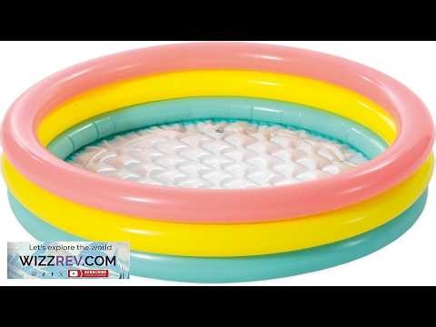 Intex: Inflatable Baby Pool Sunset Glow 34"x10" 3 Color Rings