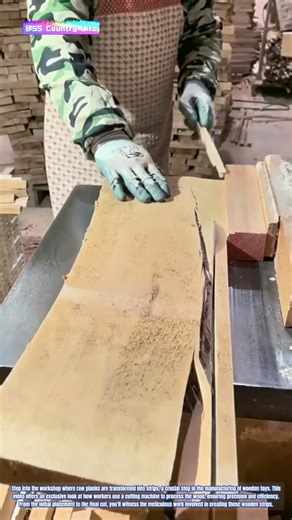 Transforming Wood: The Process of Cutting Planks into Strips