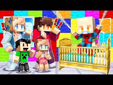 BABY to SPIDER-BABY in Minecraft! (Across The Spiderverse)