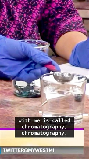 C̤̈ℍƎᗰᎥC̤̈ᗩℓ ƘᎥᗰ on Instagram: "Hidden colors… revealed with just WATER! 💧🌈 This simple paper towel experiment is called chromatography, a fancy science word that just means separating the different colors hiding inside ink. Watch as the water pulls the colors apart and shows us the secret rainbow mixed into a single marker. Science magic… but it’s actually chemistry! ✨🧪 Try it at home and tell me what colors you discover! #ScienceatHome #KidScience #ChemistryExperiment #STEMFun"