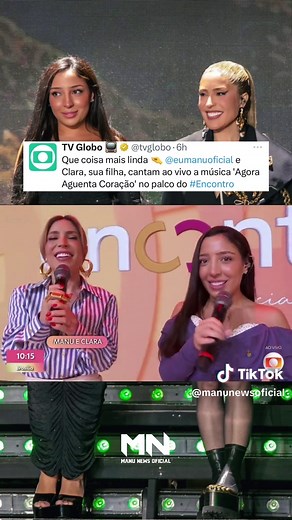 Manu Bahtidão e Clara cantam 'Agora Aguenta Coração'