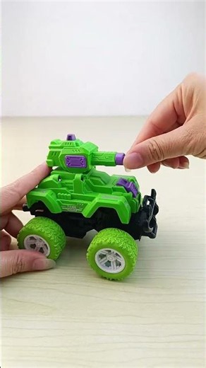 I arranged this off-road vehicle for my son and daughter, which can transform into a tank and sh