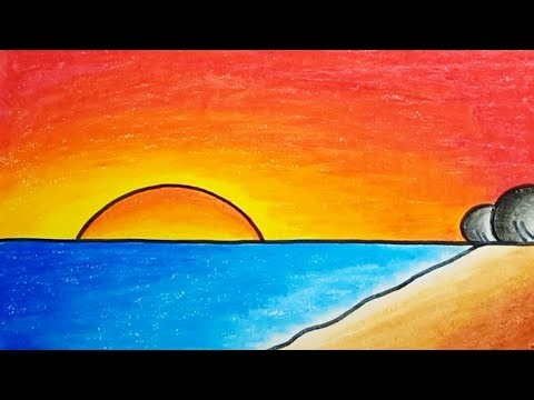 How To Draw Nature Scenery Easy And Simple Step By Step |Drawing Nature Beautiful For Beginners